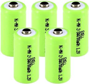 img 4 attached to 🔋 5-Pack of Exell Rechargeable Nickel-Metal Hydride Button-Top Batteries, 1.2V, 2/3 AA Size, 700mAh - Perfect Replacement for Electric Razors, Toothbrushes, and More