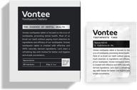 vontee premium spearmint toothpaste tablets - 🪥 reduce morning breath, eco-friendly, travel-friendly toothpaste bits, 30 tablets logo