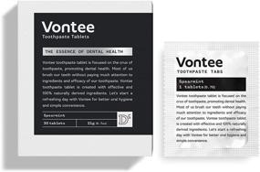 img 4 attached to Vontee Premium Spearmint Toothpaste Tablets - 🪥 Reduce Morning Breath, Eco-Friendly, Travel-Friendly Toothpaste Bits, 30 Tablets