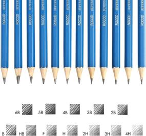 img 1 attached to Набор чертежных карандашей - художественные графитовые карандаши (6B-4H) 🖍️ для детей и взрослых художников - инструменты для скетчинга и рисования
