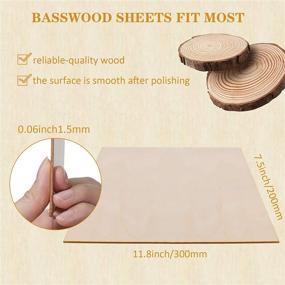 img 3 attached to 🔨 Fabbay 20 Pieces Basswood Sheets – Thin Craft Wood Board for DIY Projects – Unfinished Plywood for Model Building – Ideal for Wooden Plate, House, Aircraft, Ship, Boat, and School Crafts (12 x 8 x 1/16 Inches)