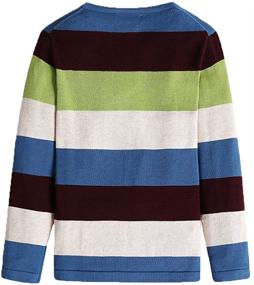 img 3 attached to 👕 BASADINA Boys' Multicolor Stripe Sweater: 100% Cotton Pullover for Long Sleeve Comfort