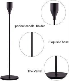 img 3 attached to 🕯️ SUJUN Matte Black Candle Holders Set of 3: Elegant Decor for Weddings, Dinners & Parties, Fits 3/4 inch Taper Candles & LED Candles - Stylish Metal Candle Stands