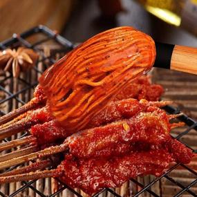 img 1 attached to 🔥 Miso 18 Inch Grill Basting Mop: Long Wooden Handle with 4 Replacement Heads for Effortless Grilling & Smoking