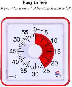 img 3 attached to ⏱️ AIMILAR Red 60-Minute Visual Timer - Silent Countdown Clock for Time Management in Classroom or Meetings, Ideal for Kids and Adults