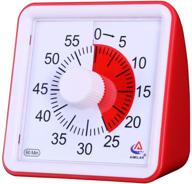 ⏱️ aimilar red 60-minute visual timer - silent countdown clock for time management in classroom or meetings, ideal for kids and adults logo