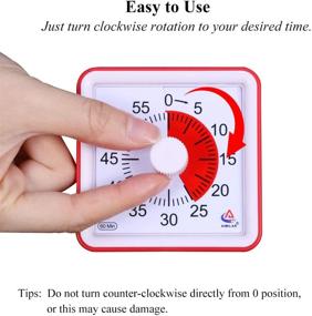 img 2 attached to ⏱️ AIMILAR Red 60-Minute Visual Timer - Silent Countdown Clock for Time Management in Classroom or Meetings, Ideal for Kids and Adults