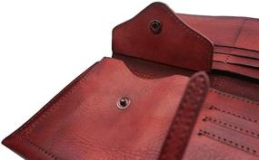 img 1 attached to 👛 Stylish Genuine Leather Women's Wallet: Card Organizer, Coin Purse & Ultrathin Design