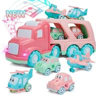 fun and colorful cartoon vehicles transport: helicopter and airplane логотип