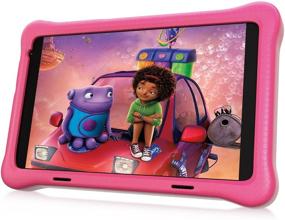 img 4 attached to 🎮 Планшет для детей 8 дюймов: HAPPYBE, Full HD дисплей, четырехъядерный, 32 ГБ, родительский контроль, WiFi, Google Play, YouTube, розовый чехол для защиты от детей.