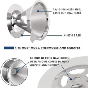 img 2 attached to Многоразовый фильтр из нержавеющей стали для капельницы для кофе