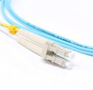 ultra-fast 40gb om4 multimode duplex fiber optic cable - lc to lc connector - 0.2m (7in) length logo