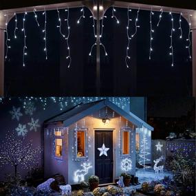 img 2 attached to 🎄 YASENN 100LED 9.9Ft Icicle Lights - Versatile String Lights with Timer and 8 Lighting Modes for Festive Christmas Decoration in Cool White!