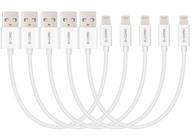 🔌 g-cord apple mfi certified short lightning to usb charging and sync cable (5 pack, 7 inch): fast, reliable and compact charging solution logo