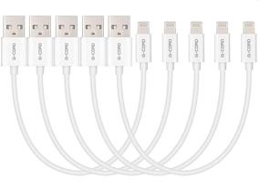img 4 attached to 🔌 G-Cord Apple MFI Certified Short Lightning to USB Charging and Sync Cable (5 Pack, 7 Inch): Fast, Reliable and Compact Charging Solution