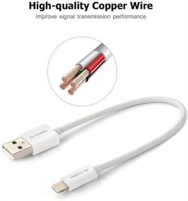 img 2 attached to 🔌 G-Cord Apple MFI Certified Short Lightning to USB Charging and Sync Cable (5 Pack, 7 Inch): Fast, Reliable and Compact Charging Solution