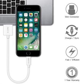 img 1 attached to 🔌 G-Cord Apple MFI Certified Short Lightning to USB Charging and Sync Cable (5 Pack, 7 Inch): Fast, Reliable and Compact Charging Solution