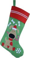 🎅 wewill embroidered dogs christmas stockings - perfect xmas holiday gifts for pets, ideal for puppy lovers! 16-inch long (style 1) logo
