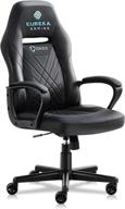 🪑 designa ergonomic office chair, high back executive swivel leather computer chair with headset lumbar support, black logo