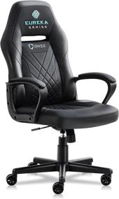 img 4 attached to 🪑 DESIGNA Ergonomic Office Chair, High Back Executive Swivel Leather Computer Chair with Headset Lumbar Support, Black