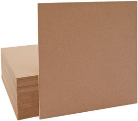 img 4 attached to 20-Pack Blank Wood Boards for Crafts - MDF Chipboard Sheets (12x12 Inches)