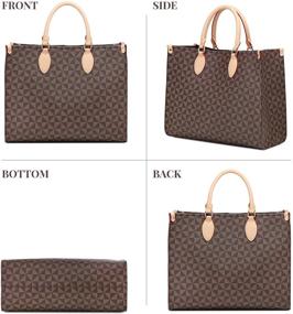 img 2 attached to 👜 Top Handle Designer Tote Bags for Women: Stylish Large Purses & Shoulder Satchels with Fashionable Leather Totes