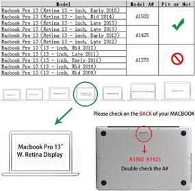 img 4 attached to RUBAN MacBook Pro 13 inch Case (A1502 & A1425 Models) 2015 2014 2013 2012, Plastic Hard Shell Case & Keyboard Cover for Older MacBook Pro Retina 13 Inch, Hot Pink