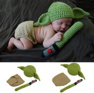 👶 adorable handmade newborn photography prop set for infant boy girl twins - knit baby hat with diaper cover costume (green, 0-6 months) logo