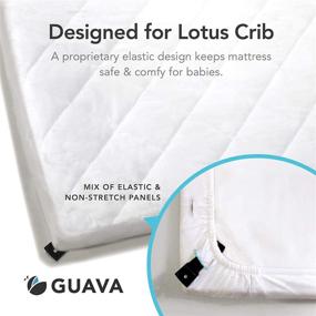 img 2 attached to 🛏️ Guava Family Lotus Crib Plush Quilted Fitted Sheet: Safe & Soft for 1 Yr & Older, Unisex Design, Manufacturer-Approved Fit (New)