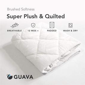 img 3 attached to 🛏️ Guava Family Lotus Crib Plush Quilted Fitted Sheet: Safe & Soft for 1 Yr & Older, Unisex Design, Manufacturer-Approved Fit (New)