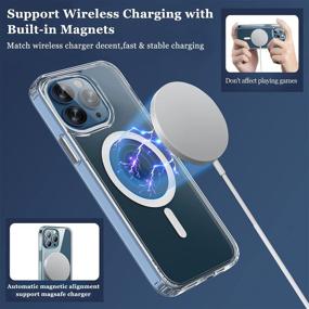 img 2 attached to 📱 Ultimate iPhone 13 Pro Magnetic Clear Case: Military-Grade Protection | MagSafe Compatible | Wireless Charging Support