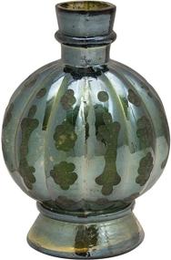 img 4 attached to 🌺 Creative Co-Op Embossed Glass, Green Iridescent Finish Vase - Elegant Home Decor and Stunning Floral Display