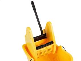 img 1 attached to 🧼 AmazonCommercial 35-Quart Yellow Mop Bucket and Down Press Wringer Combo