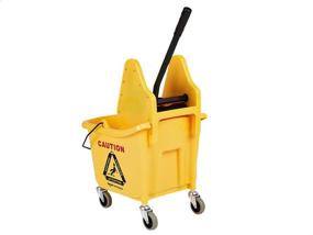 img 2 attached to 🧼 AmazonCommercial 35-Quart Yellow Mop Bucket and Down Press Wringer Combo