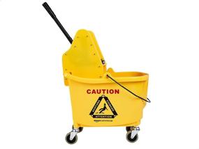 img 3 attached to 🧼 AmazonCommercial 35-Quart Yellow Mop Bucket and Down Press Wringer Combo