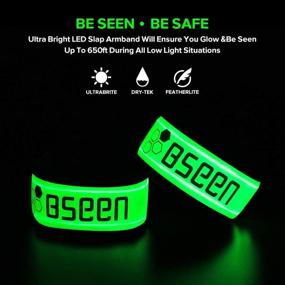 img 3 attached to 🏃 BSEEN LED Браслет на руку LED Slap: Будьте безопасны во время пробежек, пробежек, ходьбы, велосипедных прогулок и занятий спортом на открытом воздухе.