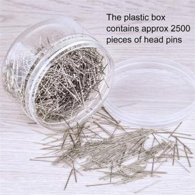 img 2 attached to 🧵 2500-Pack of Zealor 26mm Fine Satin Head Pins - Stainless Steel Dressmaker Pins for Sewing, Crafts, and Quilting