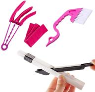 efficient blind cleaner duster tool with window track cleaning brush 🪟 kit - includes 2 microfiber dust sleeves for clean shades, shutters, and more! logo