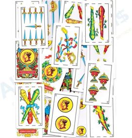 img 1 attached to 🃏 Liliane Collection Spanish Playing Cards: Full Deck with 50 Smooth Plastic Coated Cards - Barajas or Naipes Españoles in a Beautiful Traditional Design