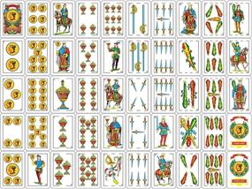 img 2 attached to 🃏 Liliane Collection Spanish Playing Cards: Full Deck with 50 Smooth Plastic Coated Cards - Barajas or Naipes Españoles in a Beautiful Traditional Design