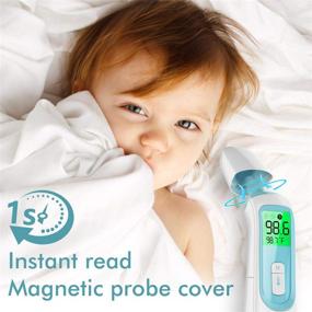 img 2 attached to 🌡️ Mosen 2020 New Version Thermometer: Digital Infrared for Fever, Baby, Ear & Forehead, Kid & Adult - Body, Surface & Room - with Magnetic Cap