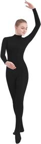 img 1 attached to 🔴 SUPRNOWA Unisex Turtleneck Full Body Unitard: Long Sleeve Spandex Comfort for All