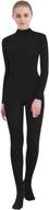 🔴 suprnowa unisex turtleneck full body unitard: long sleeve spandex comfort for all логотип