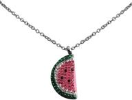 summer fruit necklace set: delicate watermelon & cherry jewelry gift for her logo