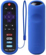 tcl roku rc280 remote case sikai silicone shockproof protective cover for roku 3600r / tcl roku rc280 tv remote [rohs tested material] skin-friendly anti-lost with remote loop (blue) logo