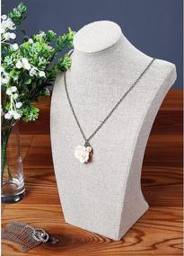 img 1 attached to 💍 White Jewelry Bust: 12 Inch Necklace Mannequin Stand for Retail & Closet Organization