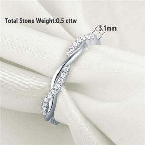 img 3 attached to Newshe Wedding Eternity Zirconia Sterling