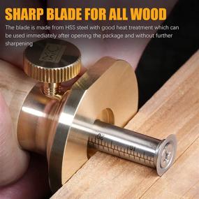 img 1 attached to 🔧 Enhanced MKC Wheel Marking Gauge Kit with 2 Additional Blades - Premium Woodworking Tools for Accurate Woodwork Scribings