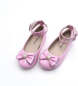 img 1 attached to Silver Flats Shoes for Girls - Comway Toddler Ballerina Wedding DSD 1