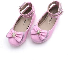 img 4 attached to Silver Flats Shoes for Girls - Comway Toddler Ballerina Wedding DSD 1